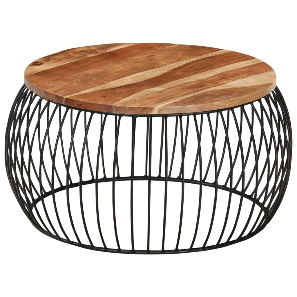 Table basse Ø68 cm en bois d'acacia massif