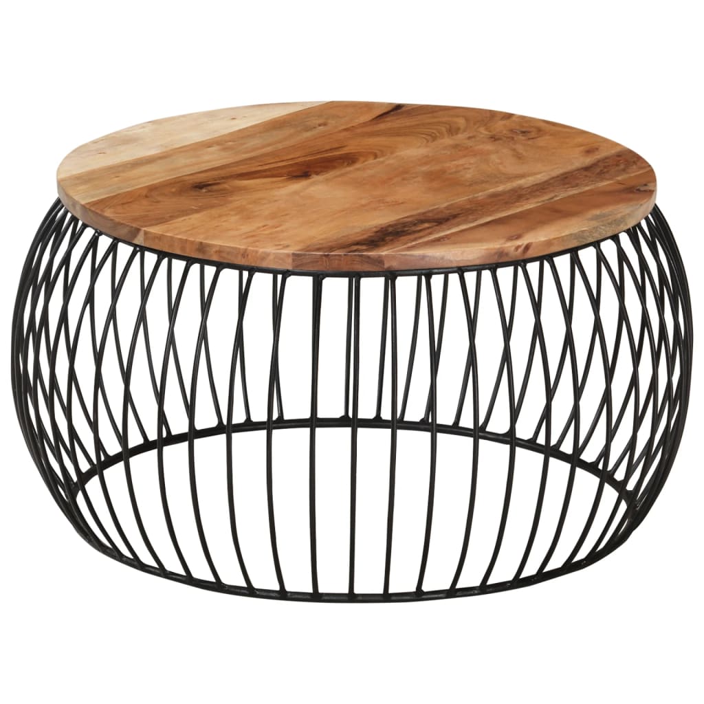 Table basse Ø68 cm en bois d'acacia massif