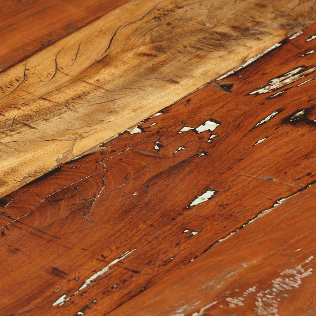 Table basse Ø68 cm en bois massif de récupération