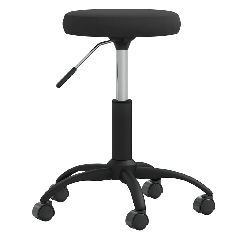 Massagehocker Samt Schwarz