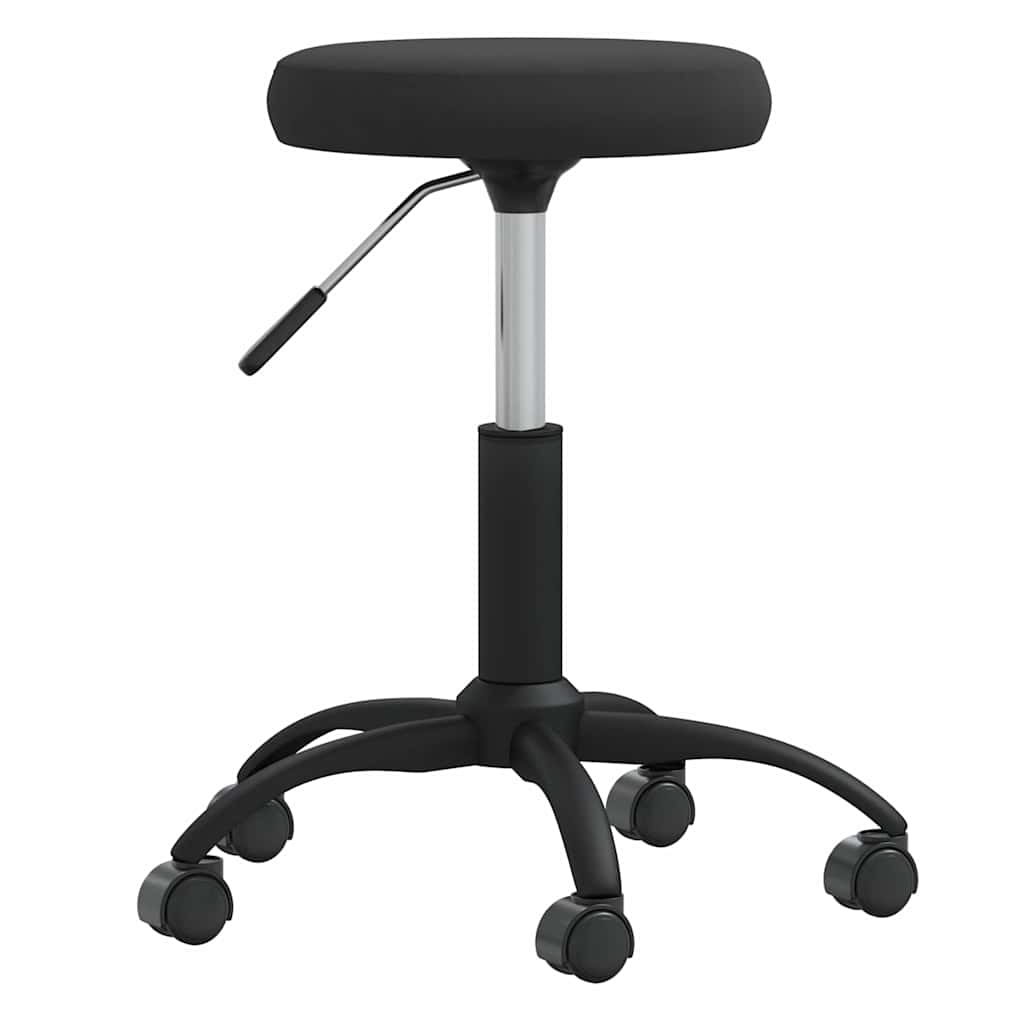 Massagehocker Samt Schwarz