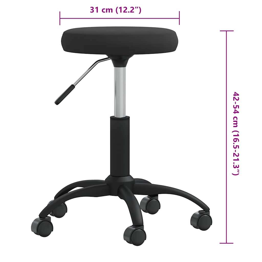 Massagehocker Samt Schwarz
