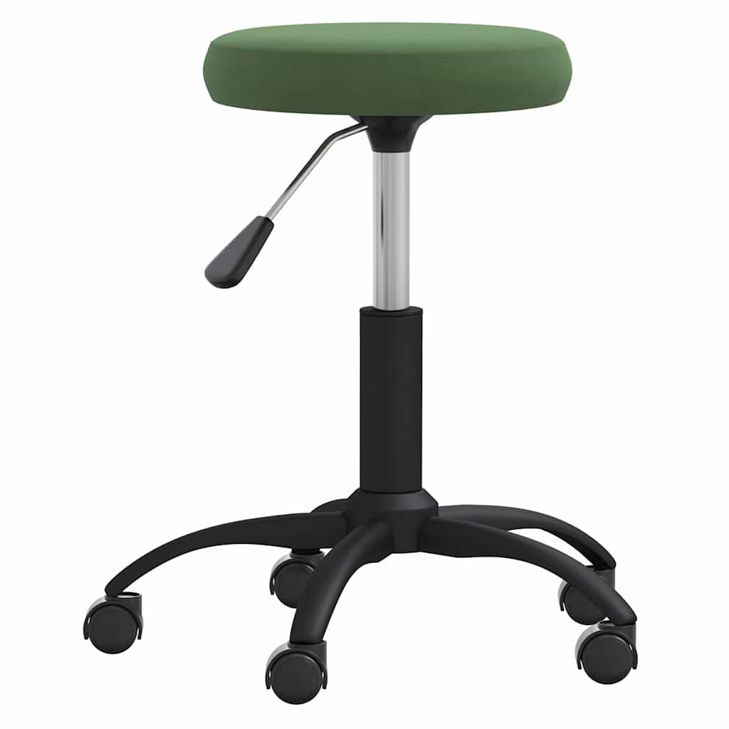 Massagehocker Samt Dunkelgrün