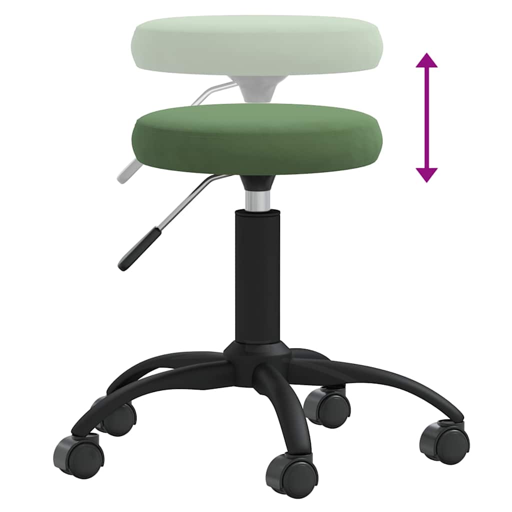 Massagehocker Samt Dunkelgrün