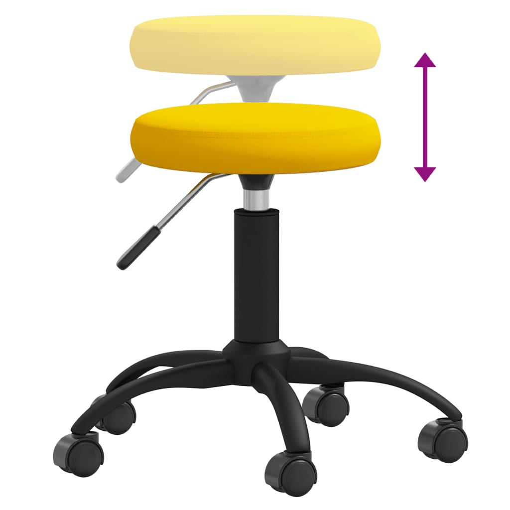 Massagehocker Samt Senfgelb