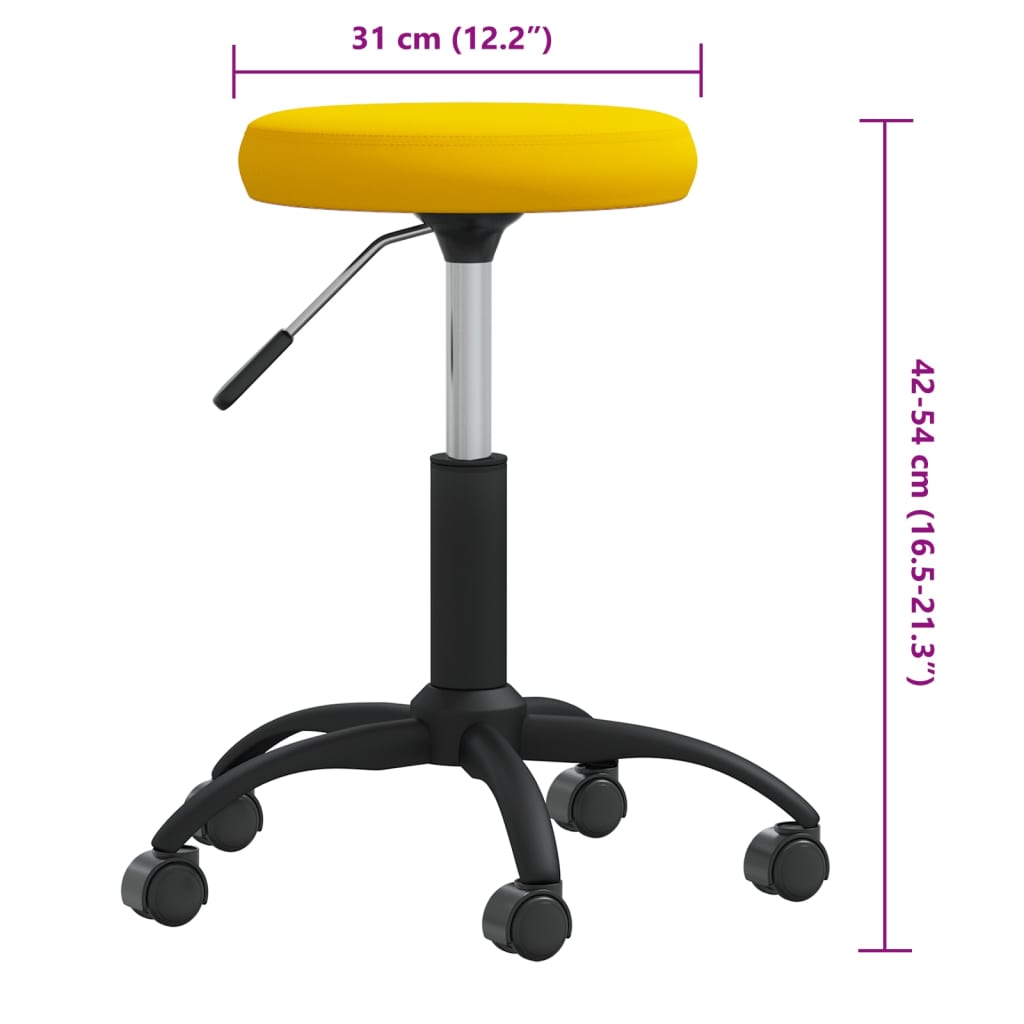Massagehocker Samt Senfgelb