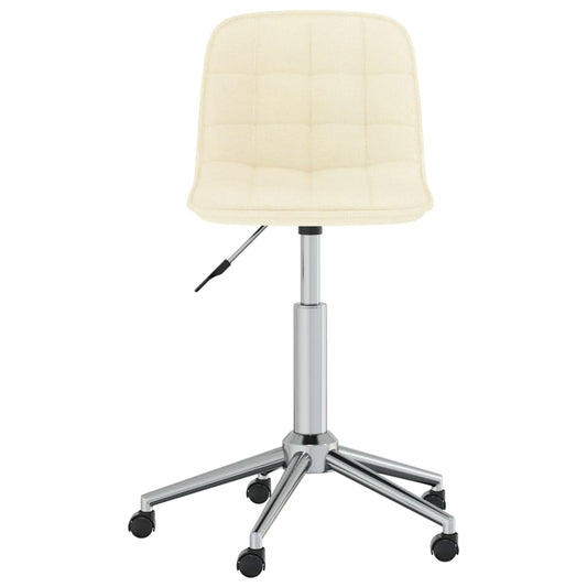 Bürostuhl Drehbar Creme Stoff