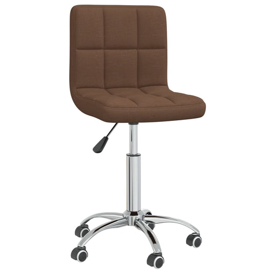 Chaise de salle à manger pivotante en tissu marron