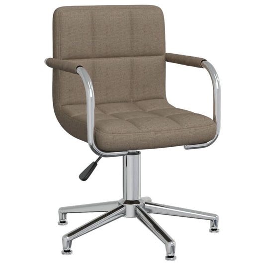 Chaise de salle à manger pivotante en tissu taupe