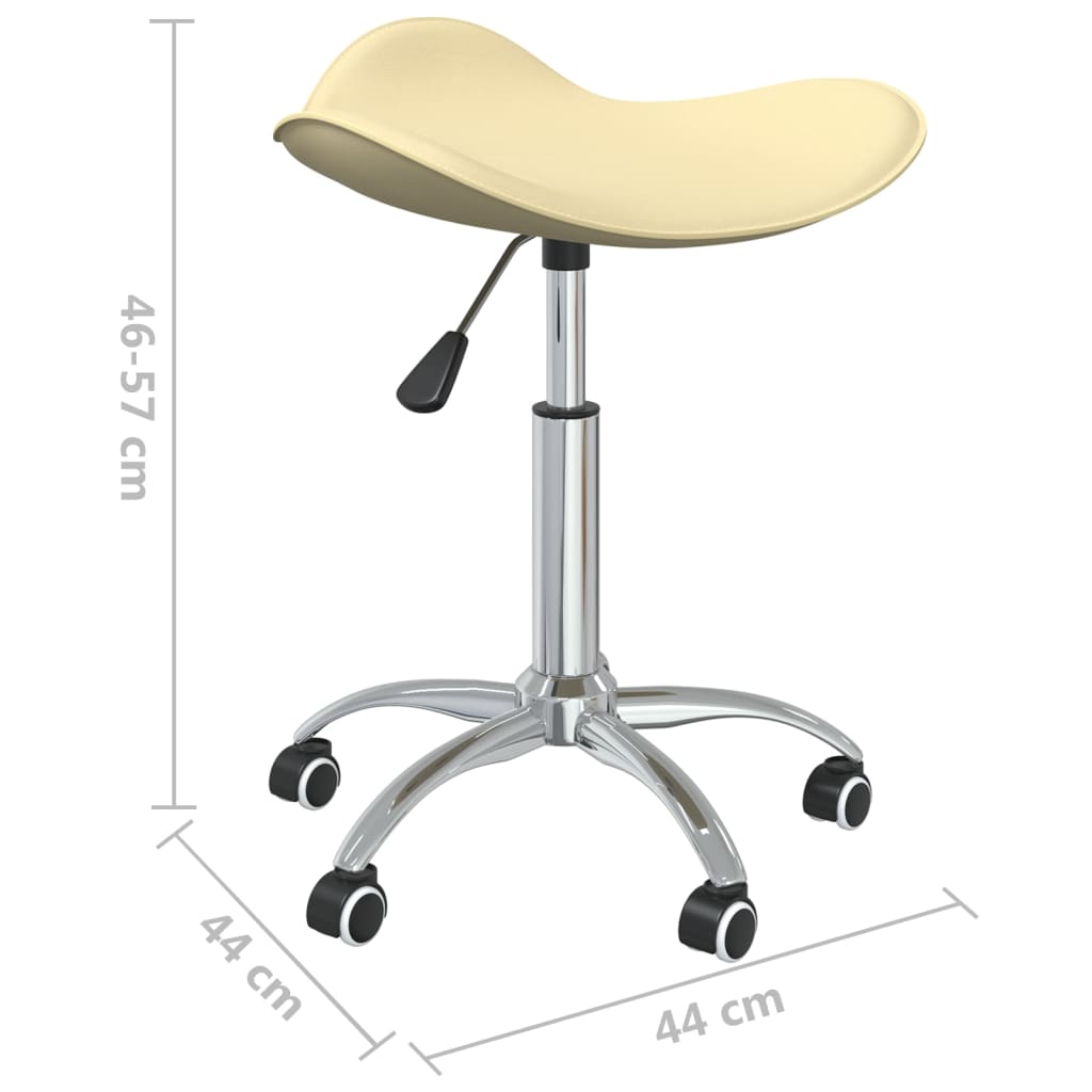 Dining Chair Swivel Cream Faux Leather