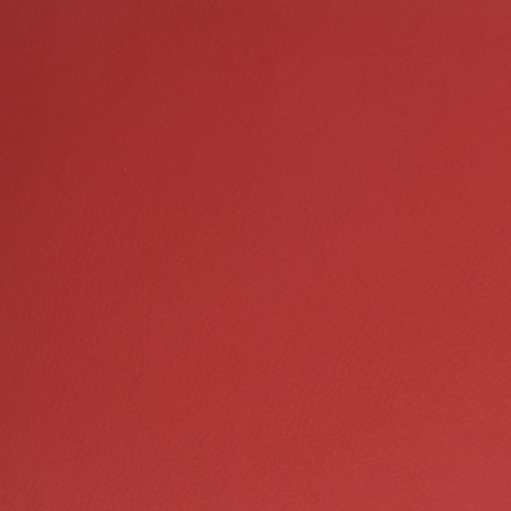 Chaise de salle à manger pivotante en similicuir rouge vin