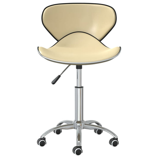 Esszimmerstühle 4 Stk. Drehbar Creme Kunstleder