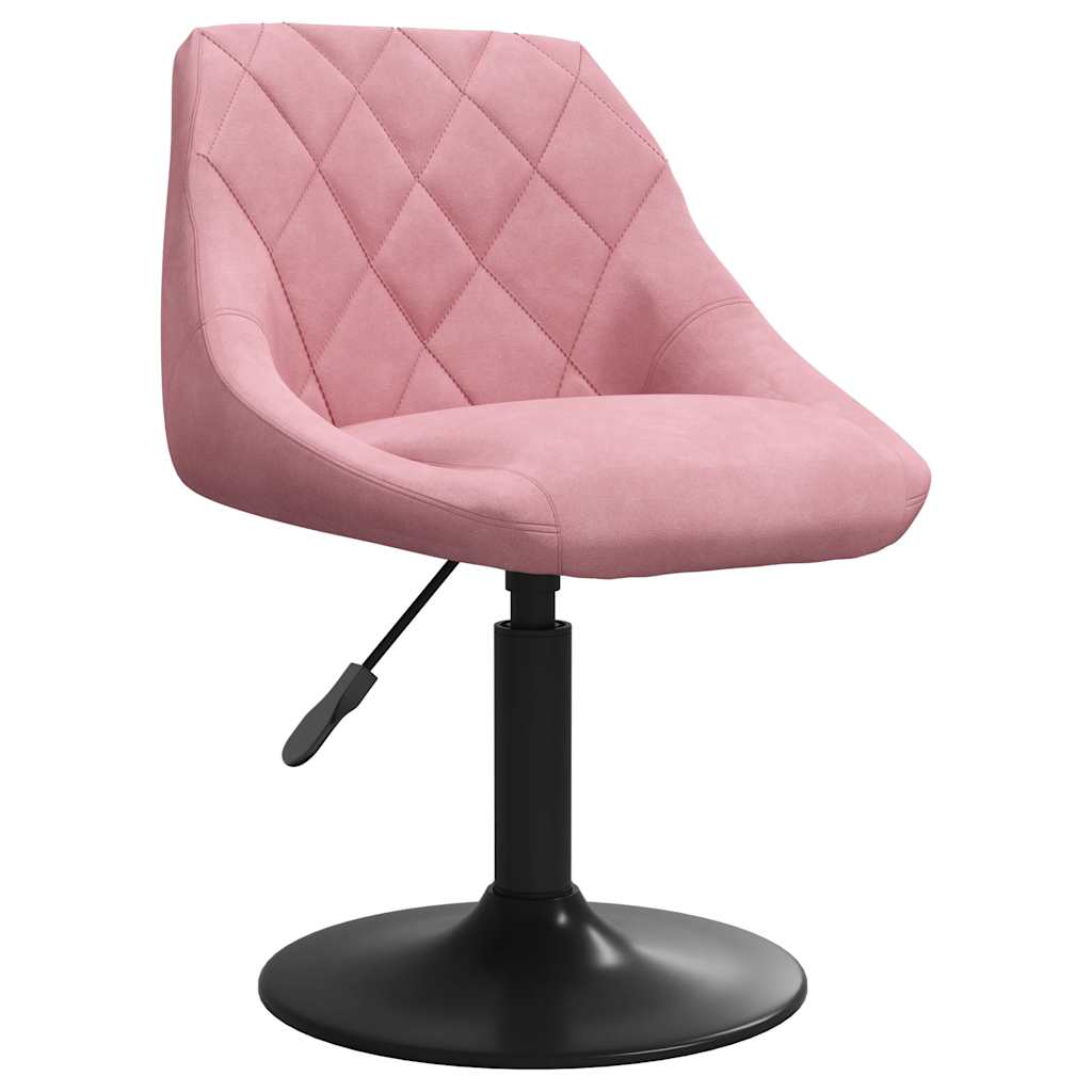 Esszimmerstühle 6 Stk. Drehbar Rosa Samt