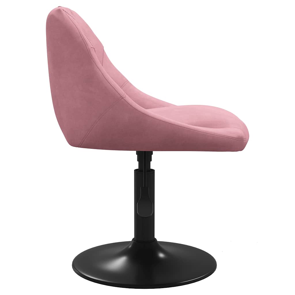 Esszimmerstühle 6 Stk. Drehbar Rosa Samt