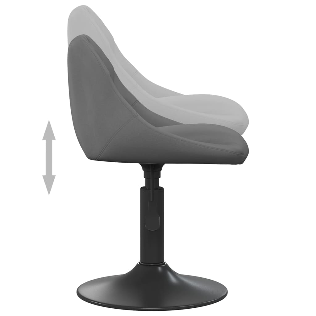 Dining chair dark grey velvet