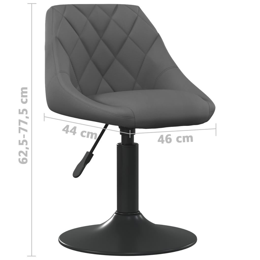Dining chair dark grey velvet