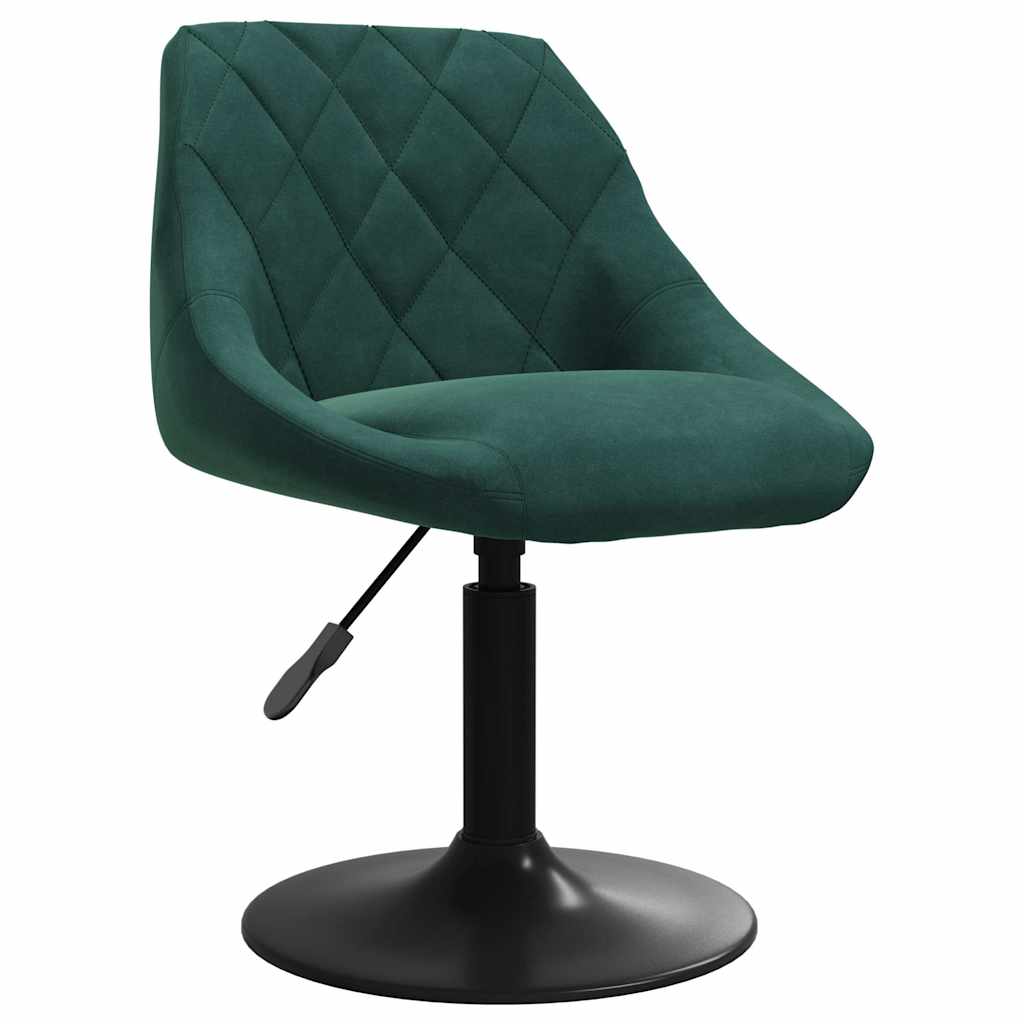 Dining chair dark green velvet