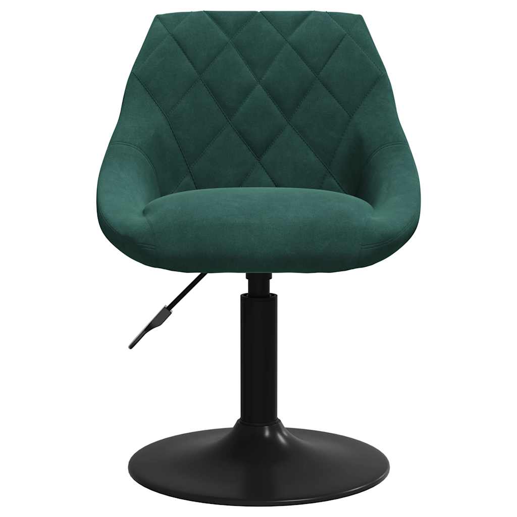 Dining chair dark green velvet