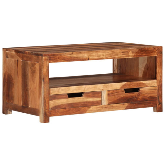 Couchtisch 84x49x40 cm Massivholz Akazie
