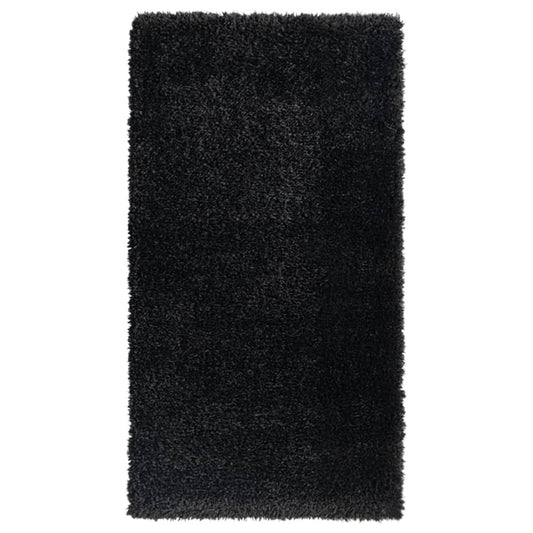 Shaggy-Teppich Hochflor Schwarz 80x150 cm 50 mm