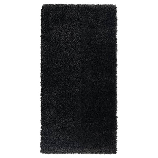 Shaggy-Teppich Hochflor Schwarz 100x200 cm 50 mm