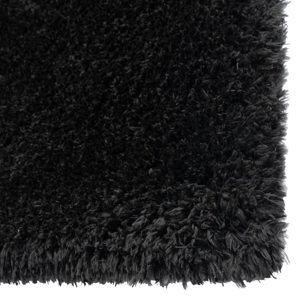 Shaggy-Teppich Hochflor Schwarz 100x200 cm 50 mm