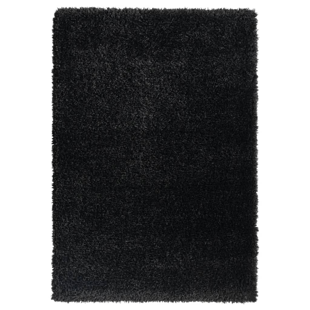 Shaggy-Teppich Hochflor Schwarz 120x170 cm 50 mm