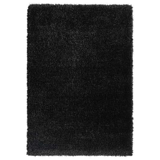 Shaggy-Teppich Hochflor Schwarz 120x170 cm 50 mm