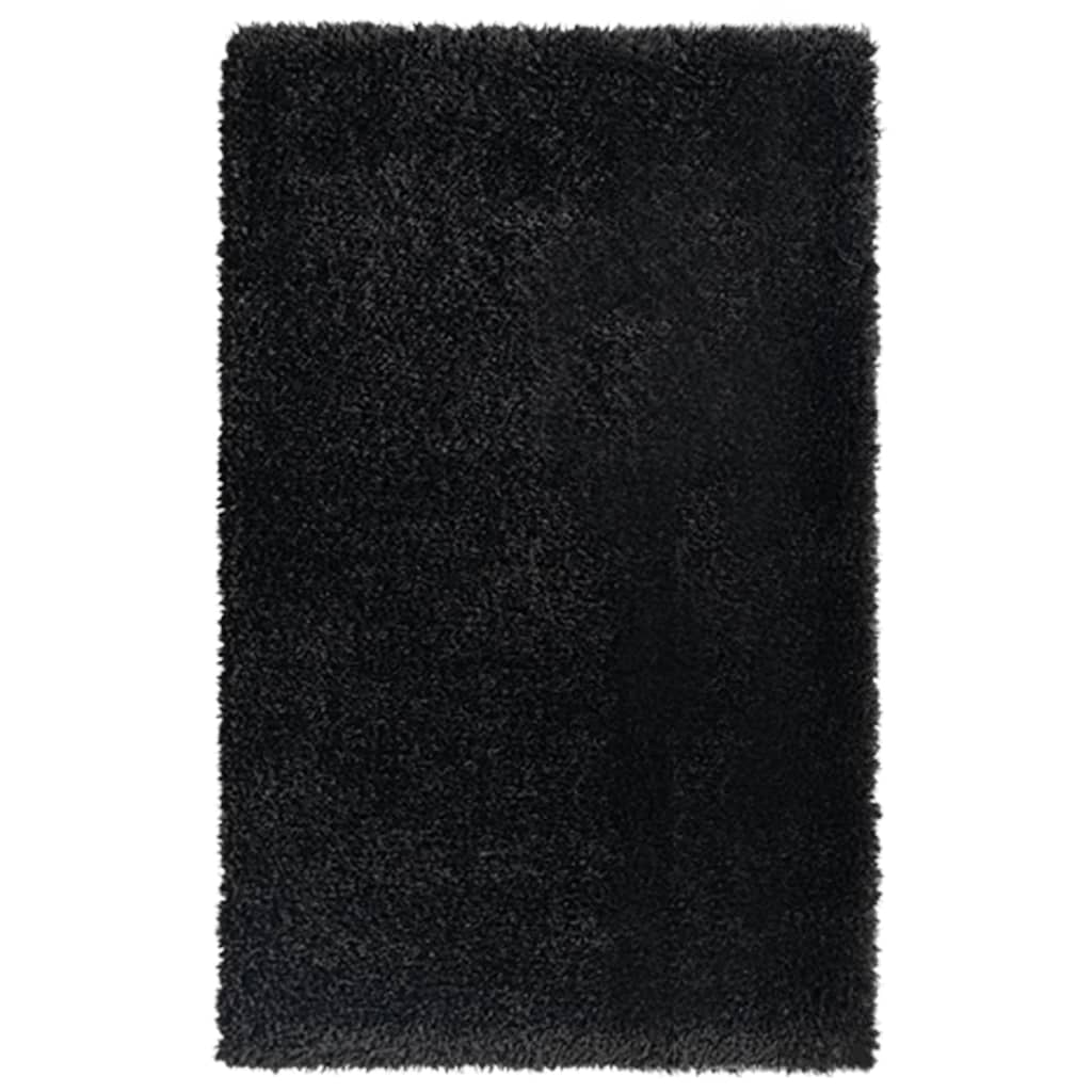 Shaggy-Teppich Hochflor Schwarz 200x290 cm 50 mm