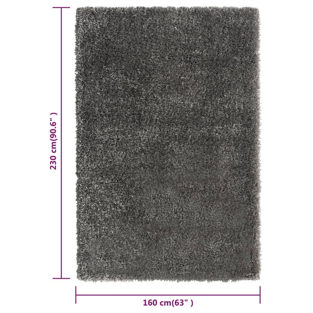 Shaggy-Teppich Hochflor Anthrazit 160x230 cm 50 mm