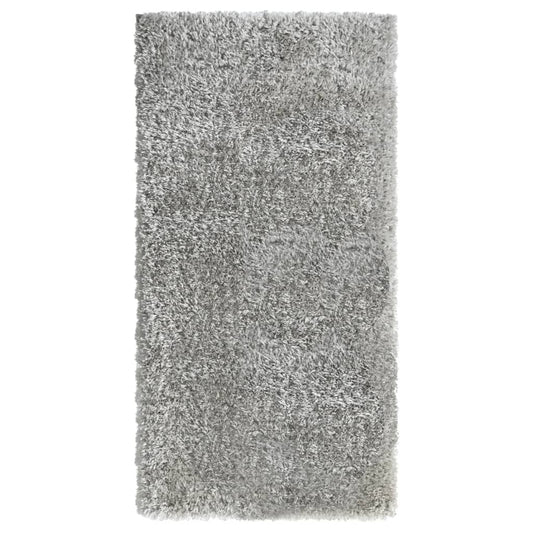 Shaggy-Teppich Hochflor Grau 100x200 cm 50 mm