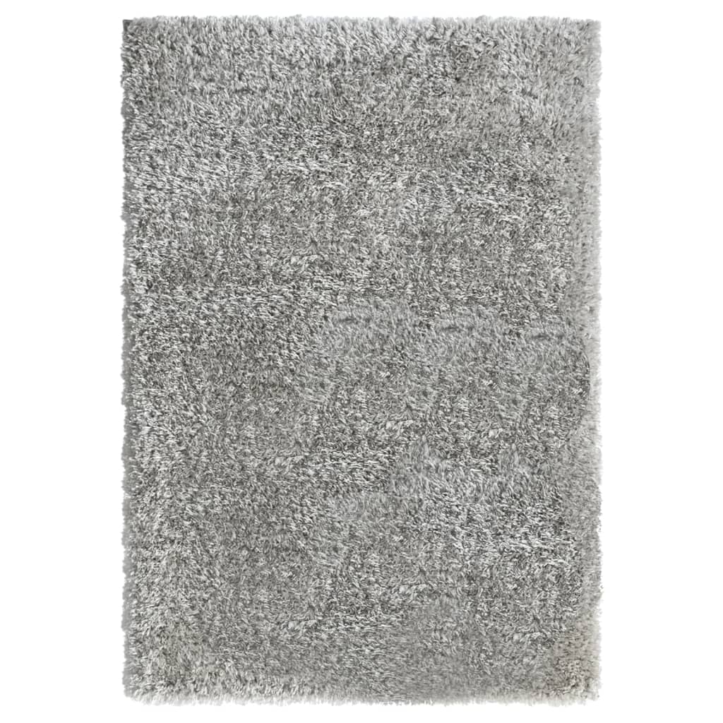 Shaggy-Teppich Hochflor Grau 140x200 cm 50 mm