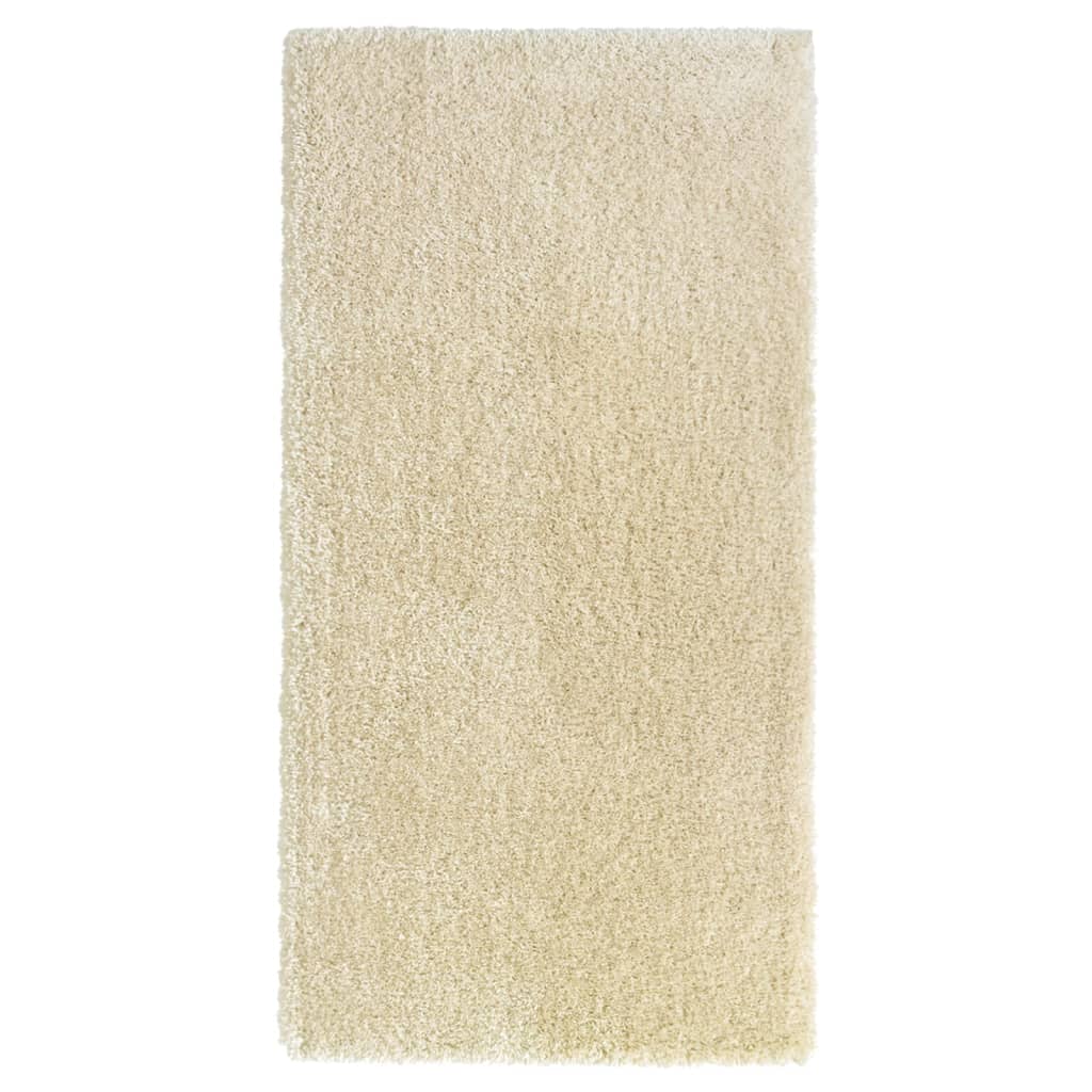 Shaggy-Teppich Hochflor Beige 100x200 cm 50 mm