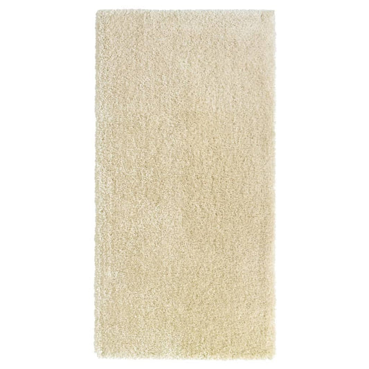 Shaggy-Teppich Hochflor Beige 100x200 cm 50 mm
