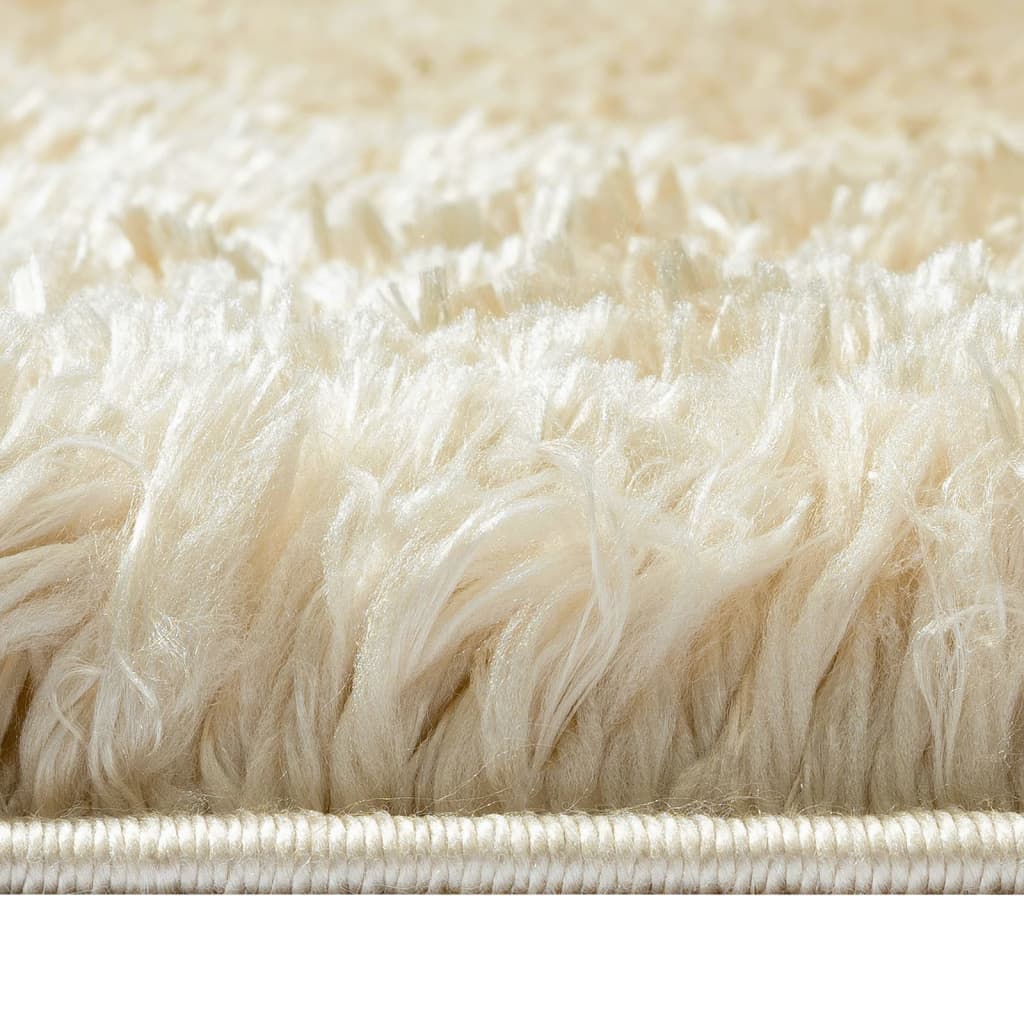 Shaggy-Teppich Hochflor Beige 100x200 cm 50 mm