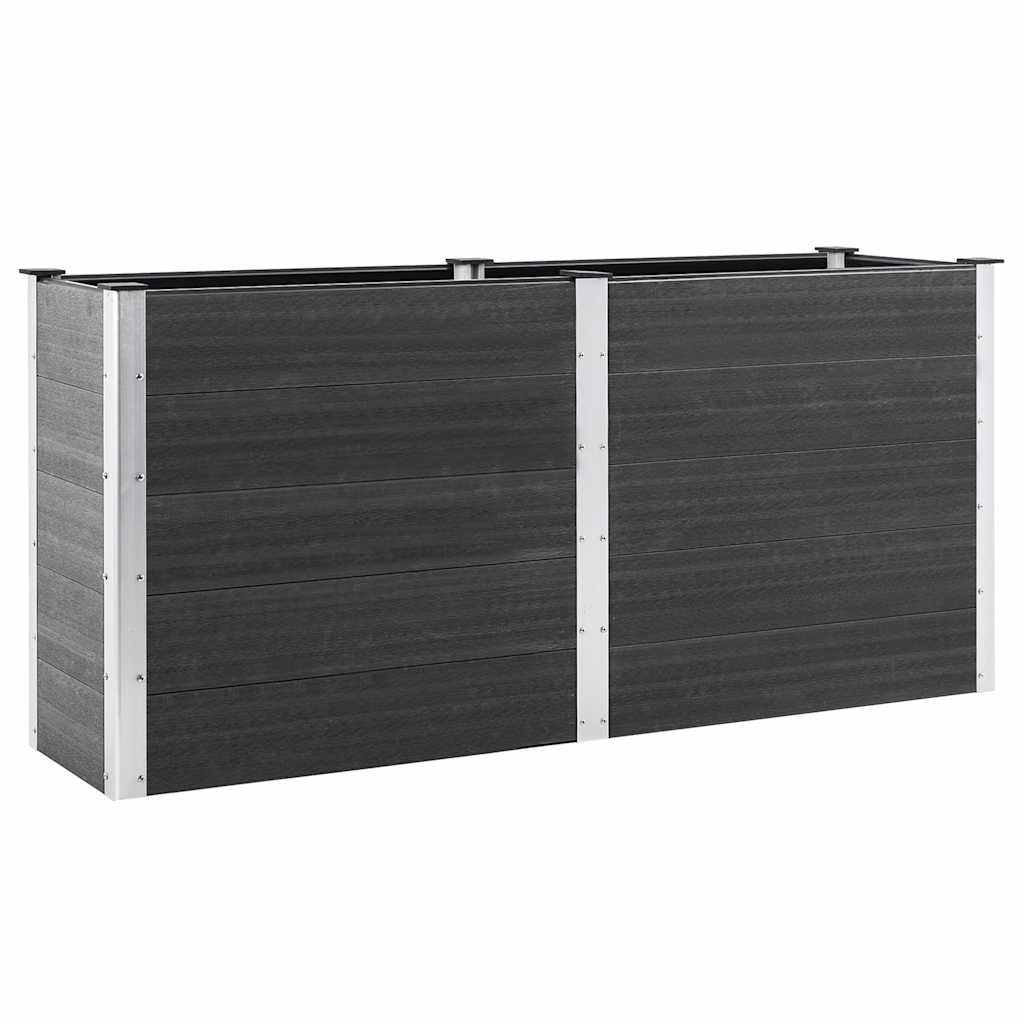 Garten-Hochbeet 200x50x91 cm WPC Grau