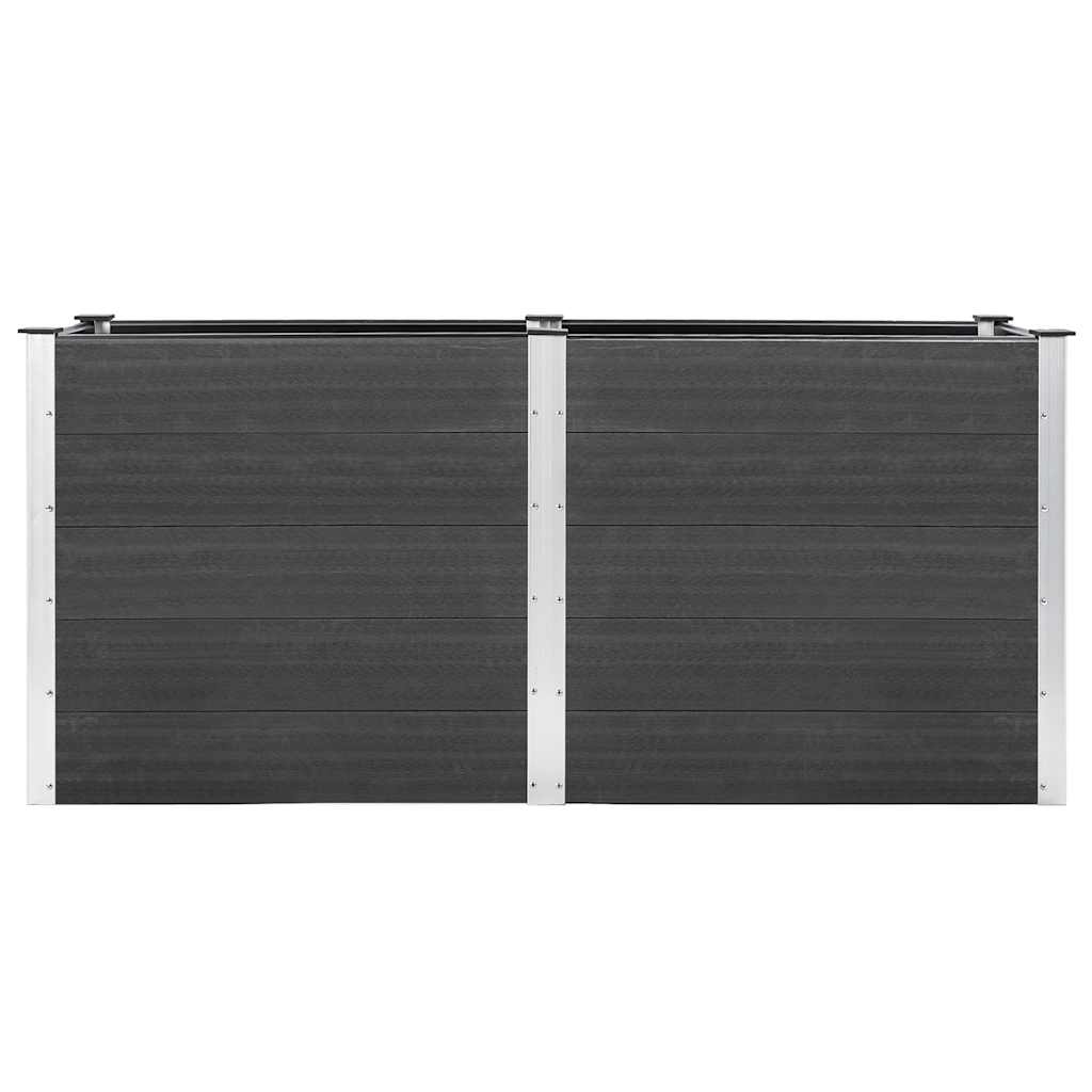 Garten-Hochbeet 200x50x91 cm WPC Grau