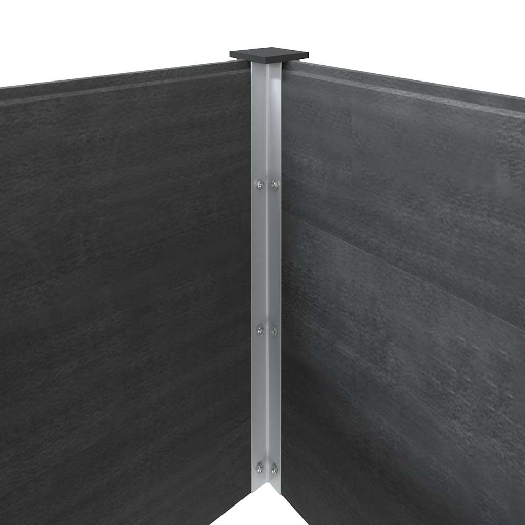 Garten-Hochbeet 200x50x91 cm WPC Grau