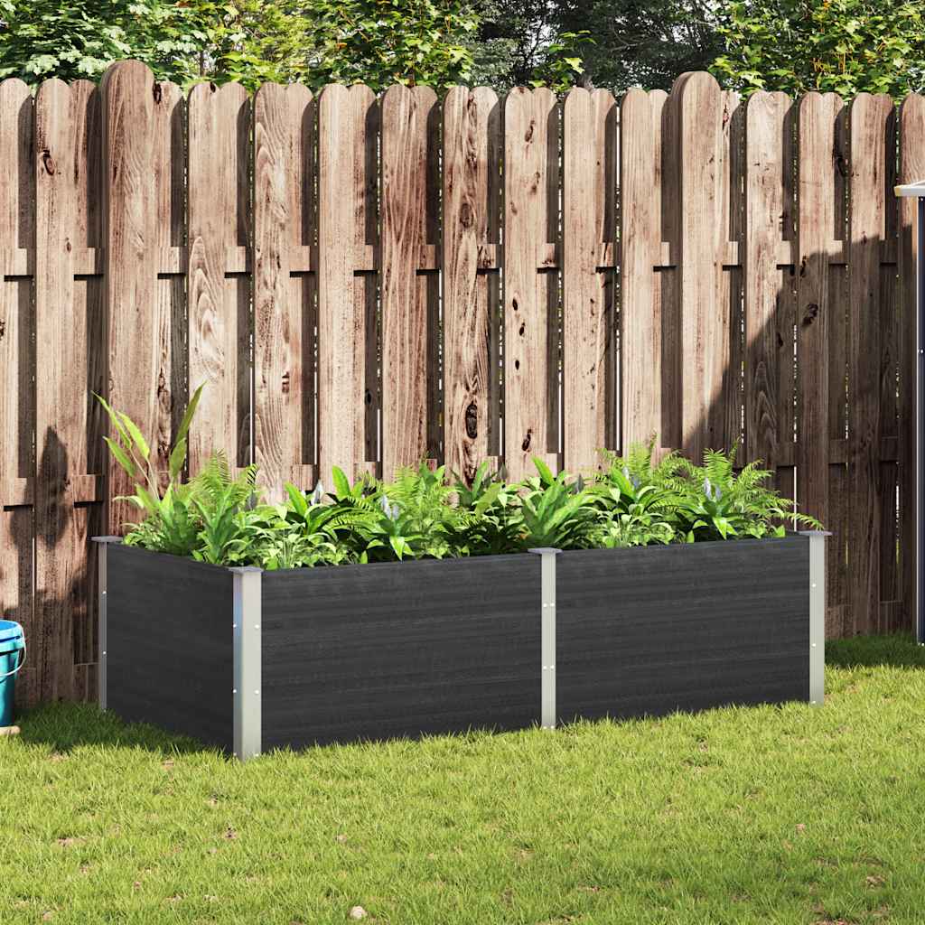 Garten-Hochbeet 200x100x54 cm WPC Grau