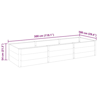 Hochbeet Grau 300x100x54 cm WPC