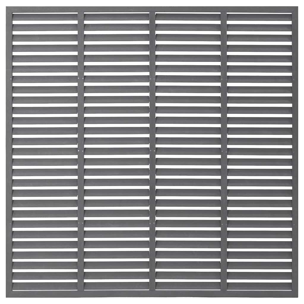 Lamellenzaun WPC 180x180 cm Grau