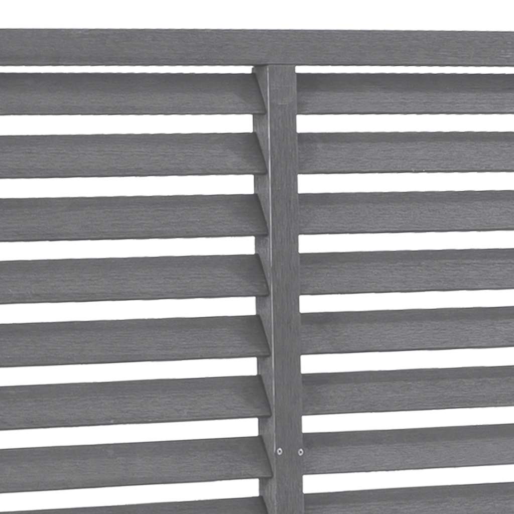 Lamellenzaun WPC 180x180 cm Grau