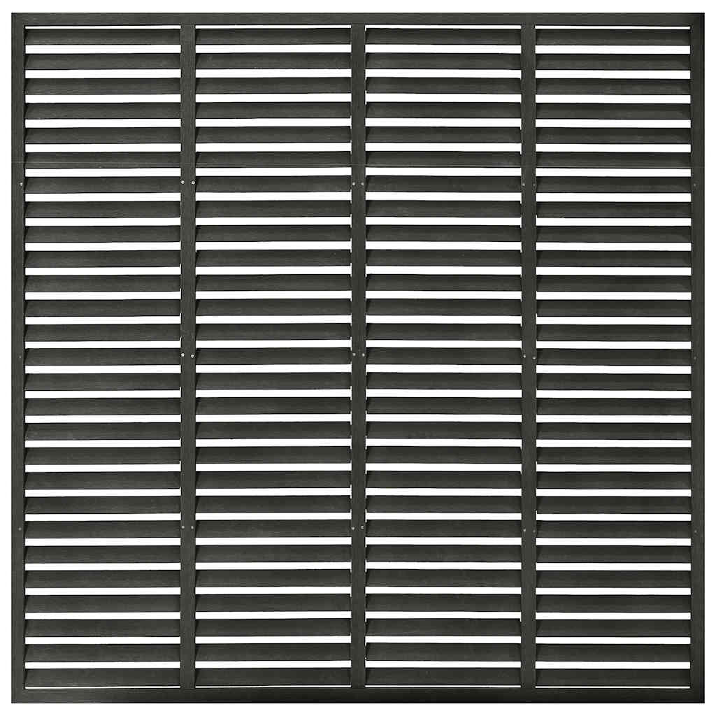 Lamellenzaun WPC 180x180 cm Dunkelgrau