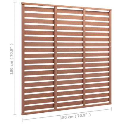 Zaunplatte WPC 180x180 cm Braun