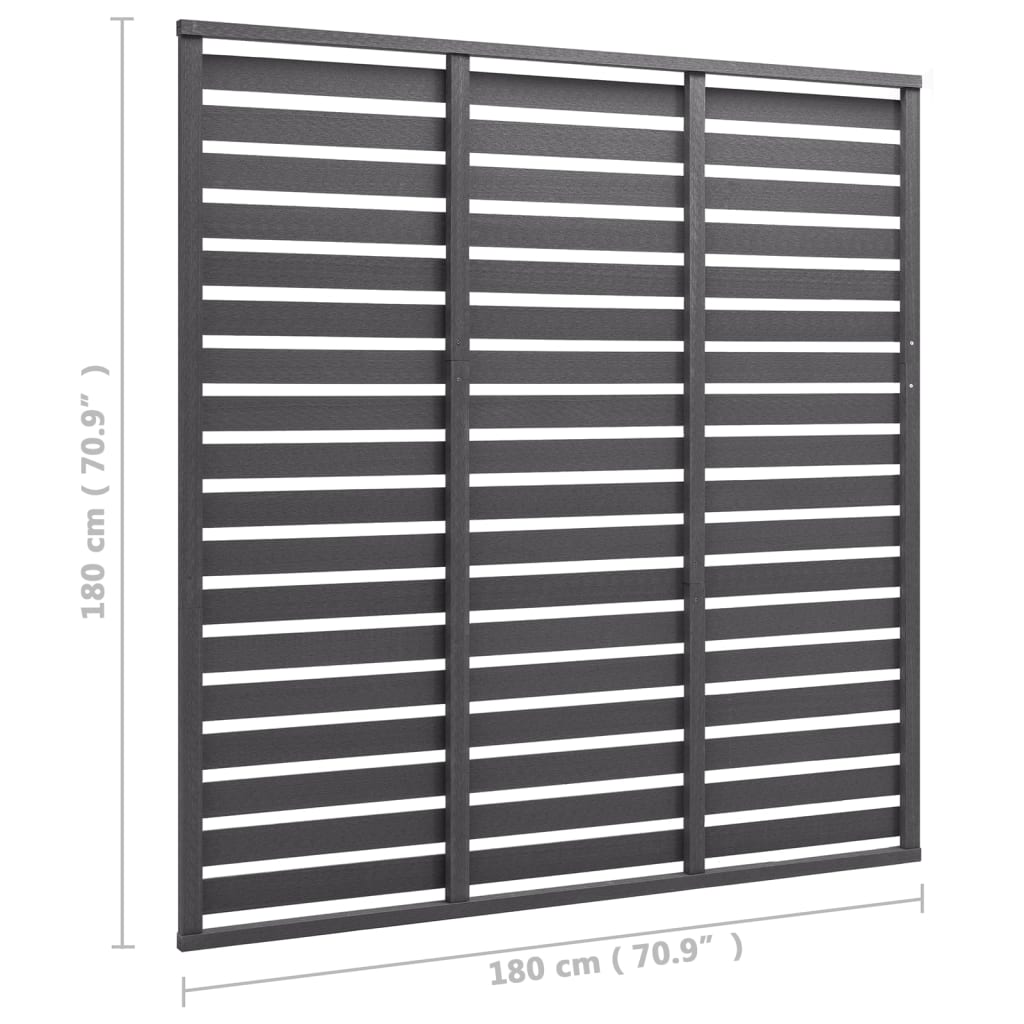 Zaunelement WPC 180x180 cm Grau