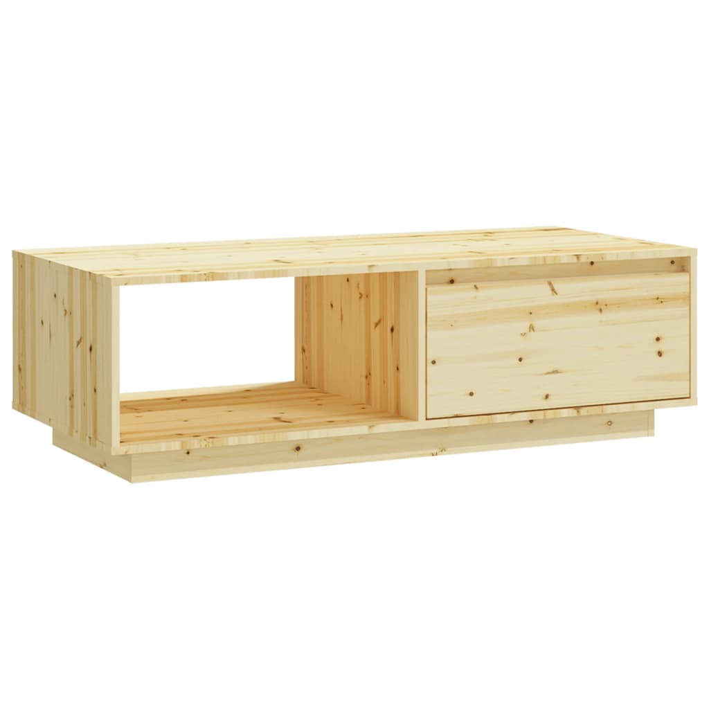 Table basse 110x50x33,5 cm en bois de sapin massif