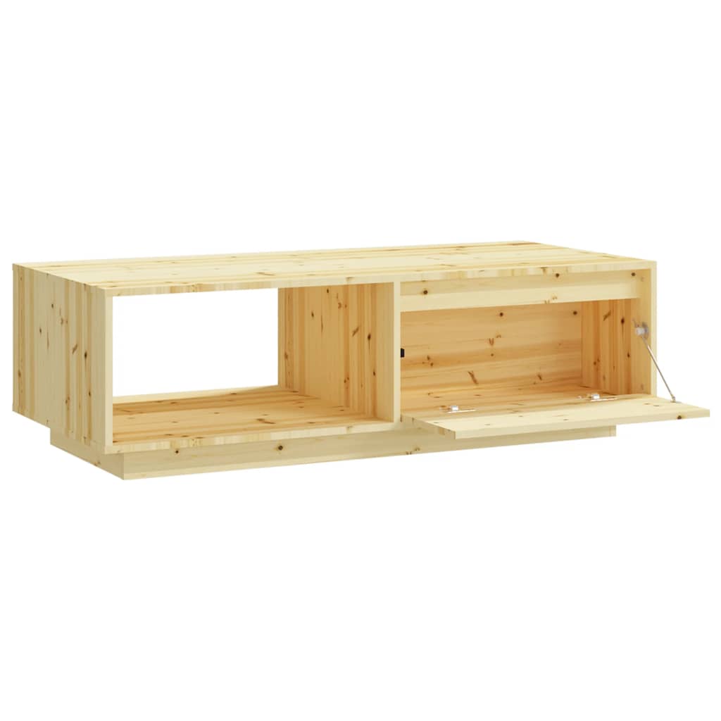 Table basse 110x50x33,5 cm en bois de sapin massif