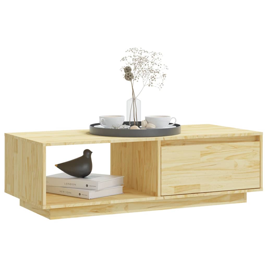 Table basse 110x50x33,5 cm en bois de pin massif