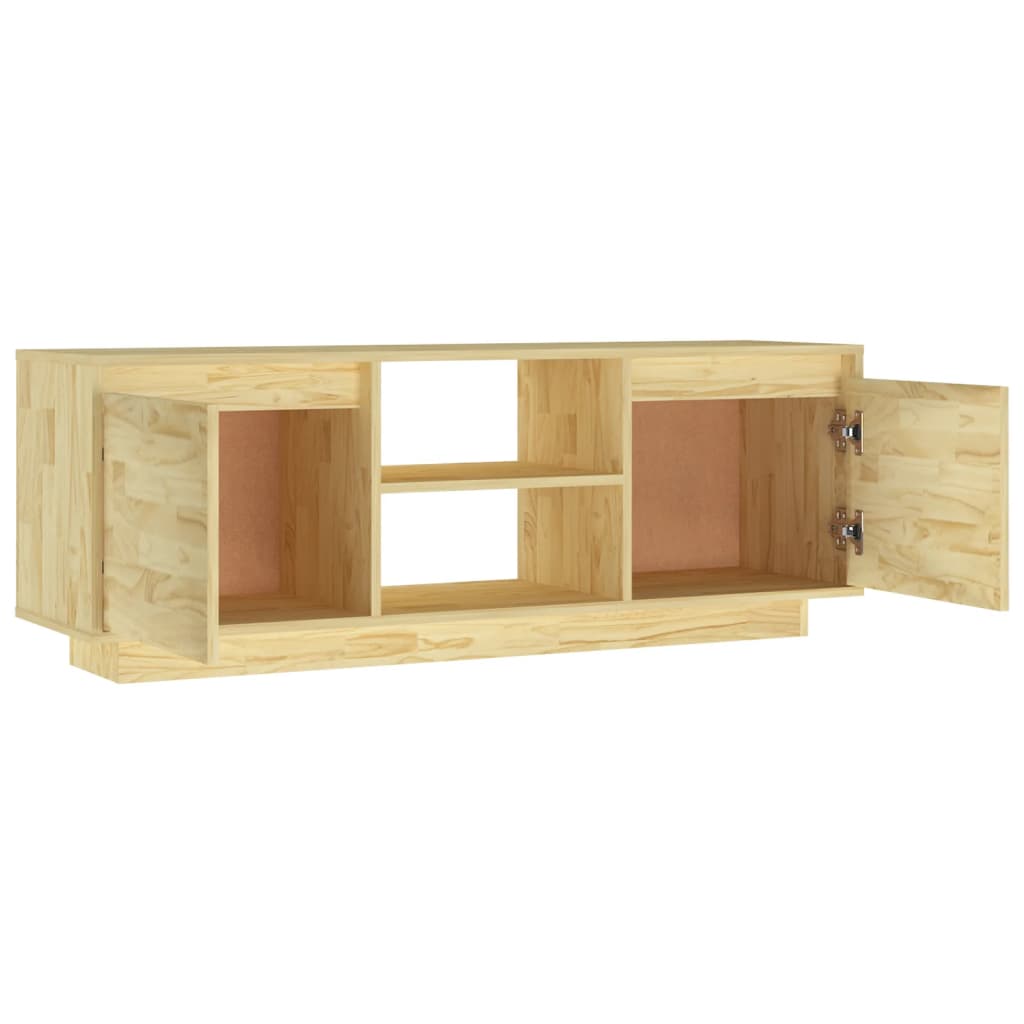 Meuble TV 110x30x40 cm en bois de pin massif