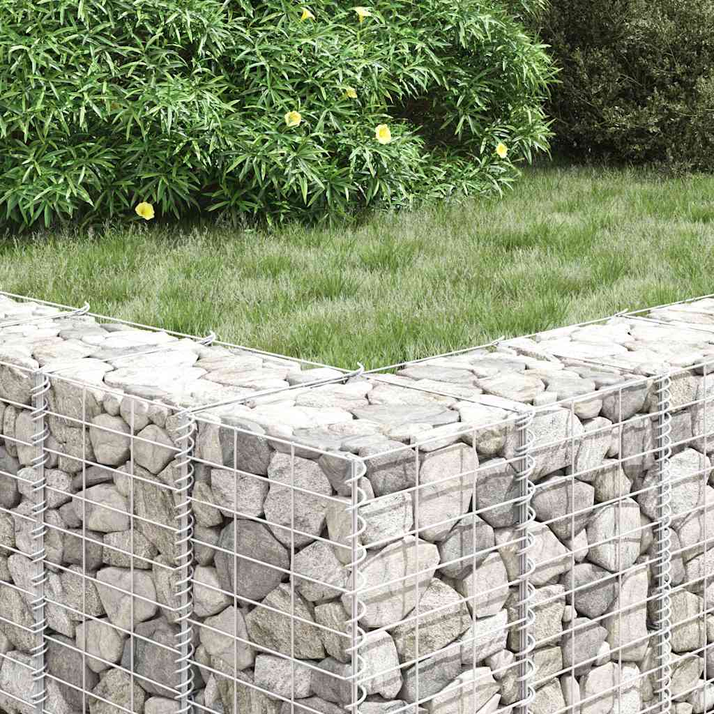 Gabionen-Hochbeete 3 Stk. 30x30x100 cm Eisen